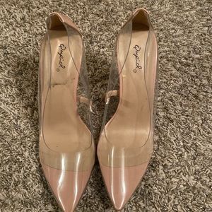 Clear heels